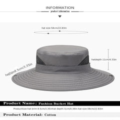Unisex Sunshade Bucket Hat For Outdoor Leisure Fishing Cycling