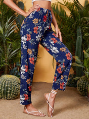 Floral Print Loose Pants for Women