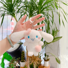 Mini Rabbit Plush Keychain Soft Cotton Key Chain Trinket Bag Accessories
