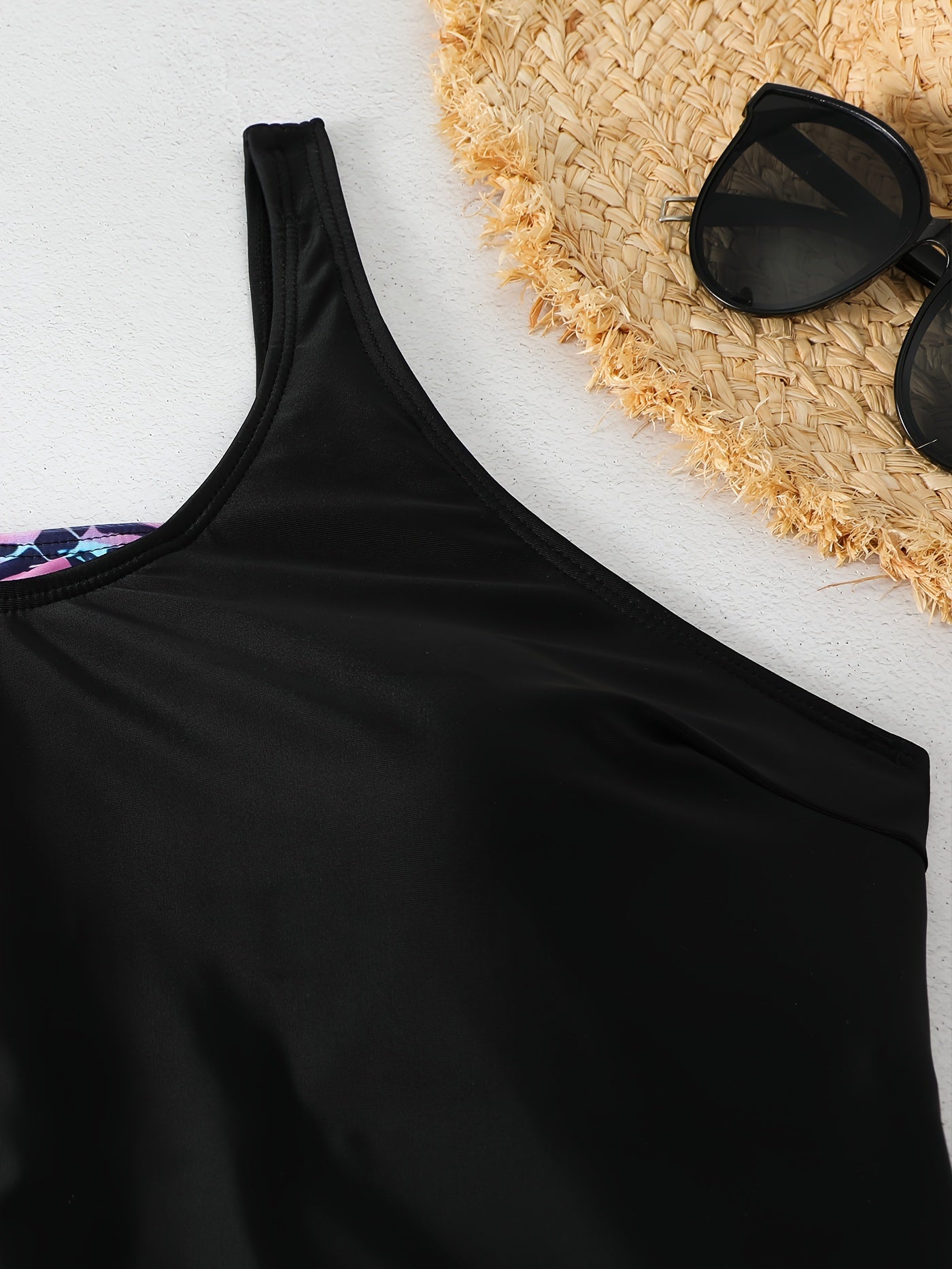 Geo Print Tankini Set & Shorts Swimsuit