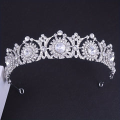 Crystal Rhinestone Crown Tiara Headband Princess Jewelry