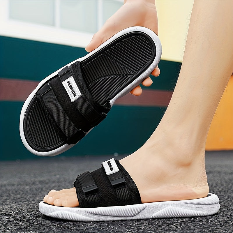 Men's Non Slip Slides Casual Slippers Open Toe Indoor Outdoor Shoes