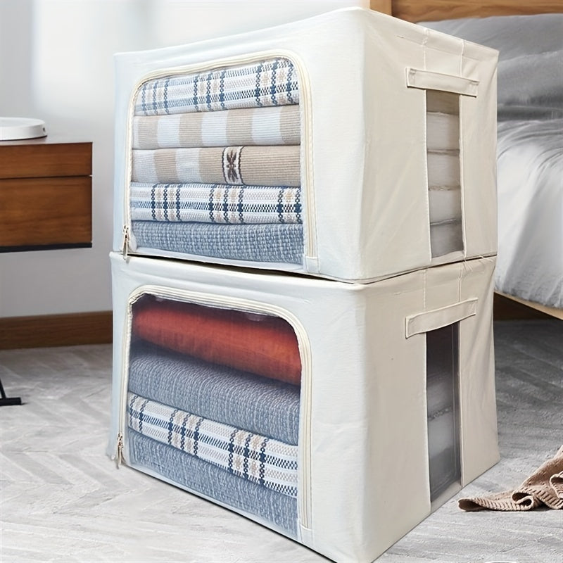 Transparent Polyester Cotton Three View Window Organizer Storage Box