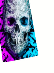 Men's 3D Skull Graphic Cotton Shorts Comfy Stretchy Short Pants