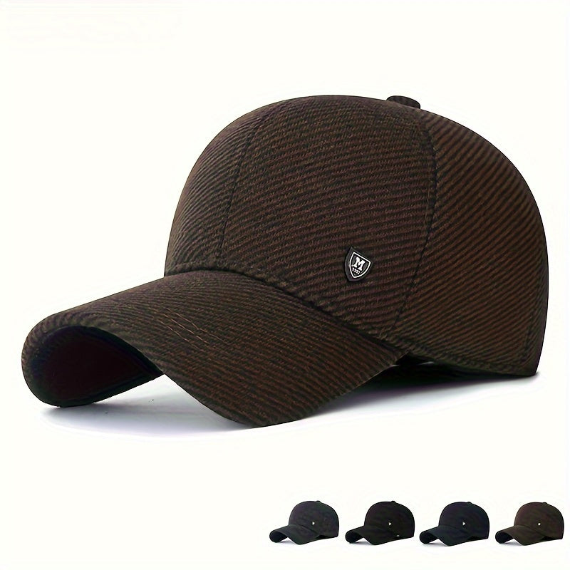 Men's Winter Ear Protection Warm Baseball Cap Thick Cotton Hat