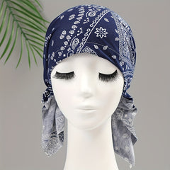 Paisley Print Head Wrap Turban Elastic Bandana Unisex Headscarf