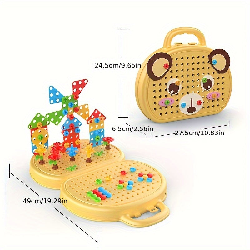 205pcs Repair Tool Set Pretend Play Screw Disassembly Toys ABS Material