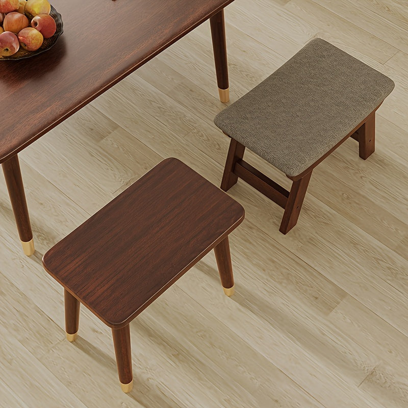 Solid Wood Shoe Changing Stool Walnut