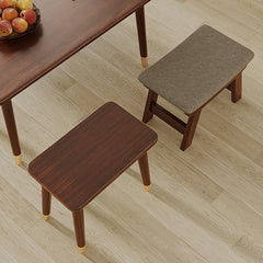 Solid Wood Shoe Changing Stool Walnut