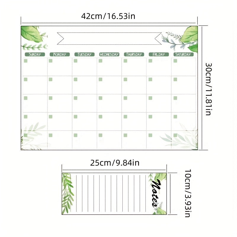 Magnetic Fridge Monthly Planner with Markers