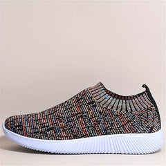 Men's Slip On Knitted Sneakers Outdoor Walking Shoes
