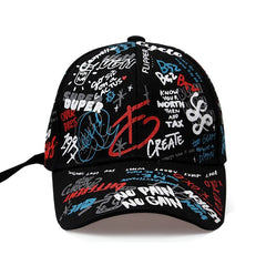 Colorful Graffiti Print Ladies Baseball Cap Man Unisex