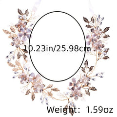 Bridal Flower Headband Hair Jewelry Tiara Rhinestone Tiara