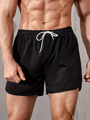 Men's Breathable Drawstring Running Shorts for Gym Sports Training