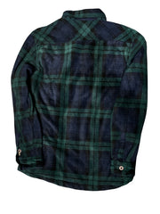 Men's Fleece Lined Plaid Shirt Coat