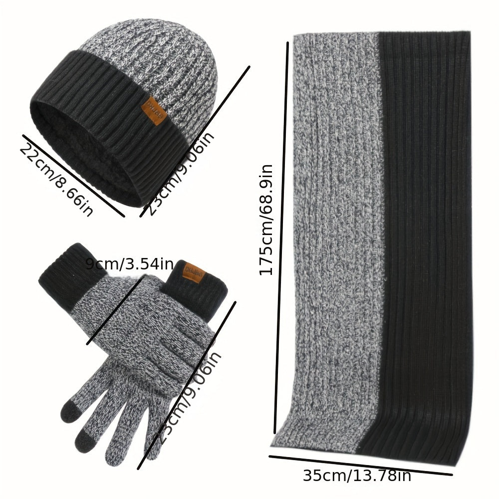 Winter Sports Three Piece Set - Gloves, Scarf, Hat