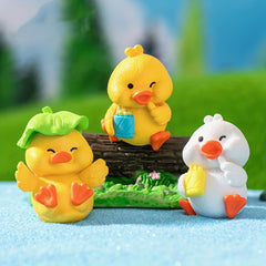 4pcs Cartoon Yellow Duck Home Decor Funny Housewarming Gift
