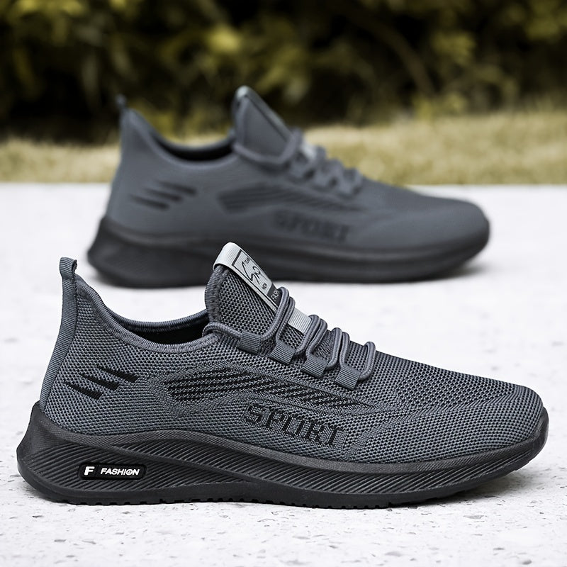 Men's Breathable Running Shoes Non Slip Lace Up Sneakers