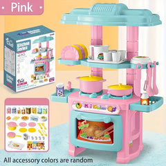 Girls' Play Kitchen Mini Cookware Accessories Pretend Cooking Food Game Set
