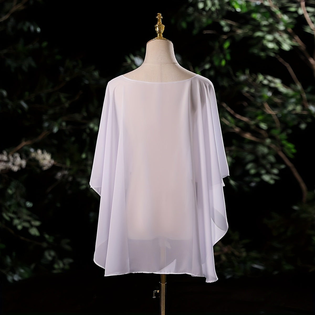 Pure Chiffon Shawl Thin Pullover Shawl Wrap for Women