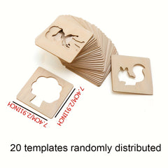 20pcs Wooden Drawing Template Set for Boys and Girls