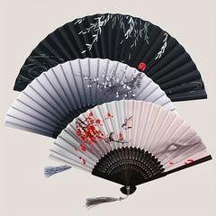 Folding Bamboo Fan Ancient Style Fan Chinese Small Dress Decoration Gift
