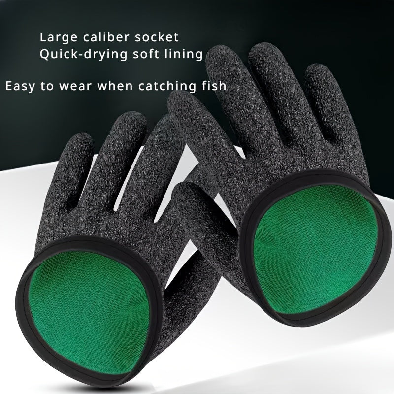 Professional Anti-slip Fishing Gloves Waterproof Fisherman Catch Fish Gloves