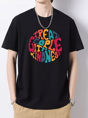 Men's Colorful Brain Pattern Print Slim Fit T-shirt