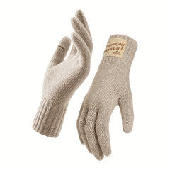 Warm Wool Knitted Gloves Winter Windproof Outdoor Cycling Touch Screen Gloves