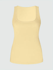 Solid Square Neck Tank Top Summer Women's Clothing