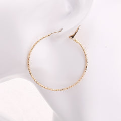 Golden Twisted Hoop Earrings Big Circle Earrings for Women Girls