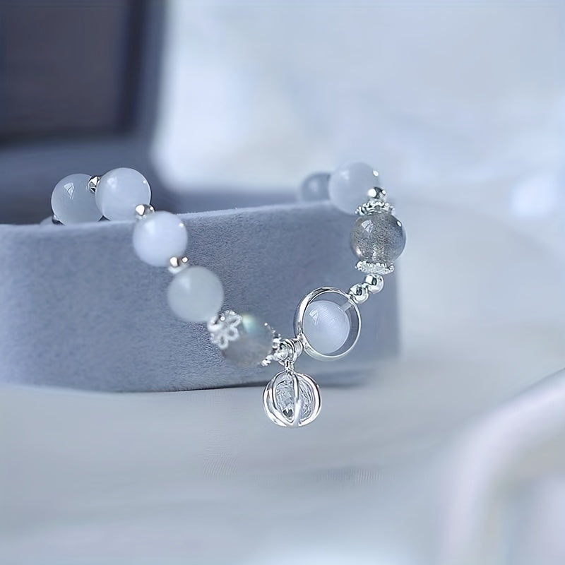 Opal Crystal Butterfly Bracelet Grey Moonlight Fairy Student Gift
