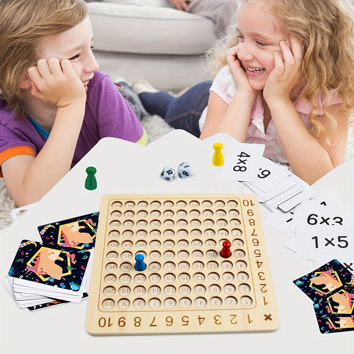 Wooden Montessori Multiplication Board Game Educational Toy