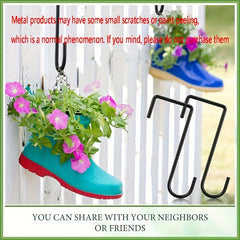 Stainless Steel Fence Hooks - Perfect for Hanging Flower Pots & Lights