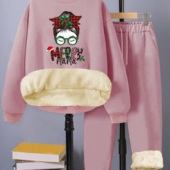 Women's Plus Size Christmas Casual Outfits Set