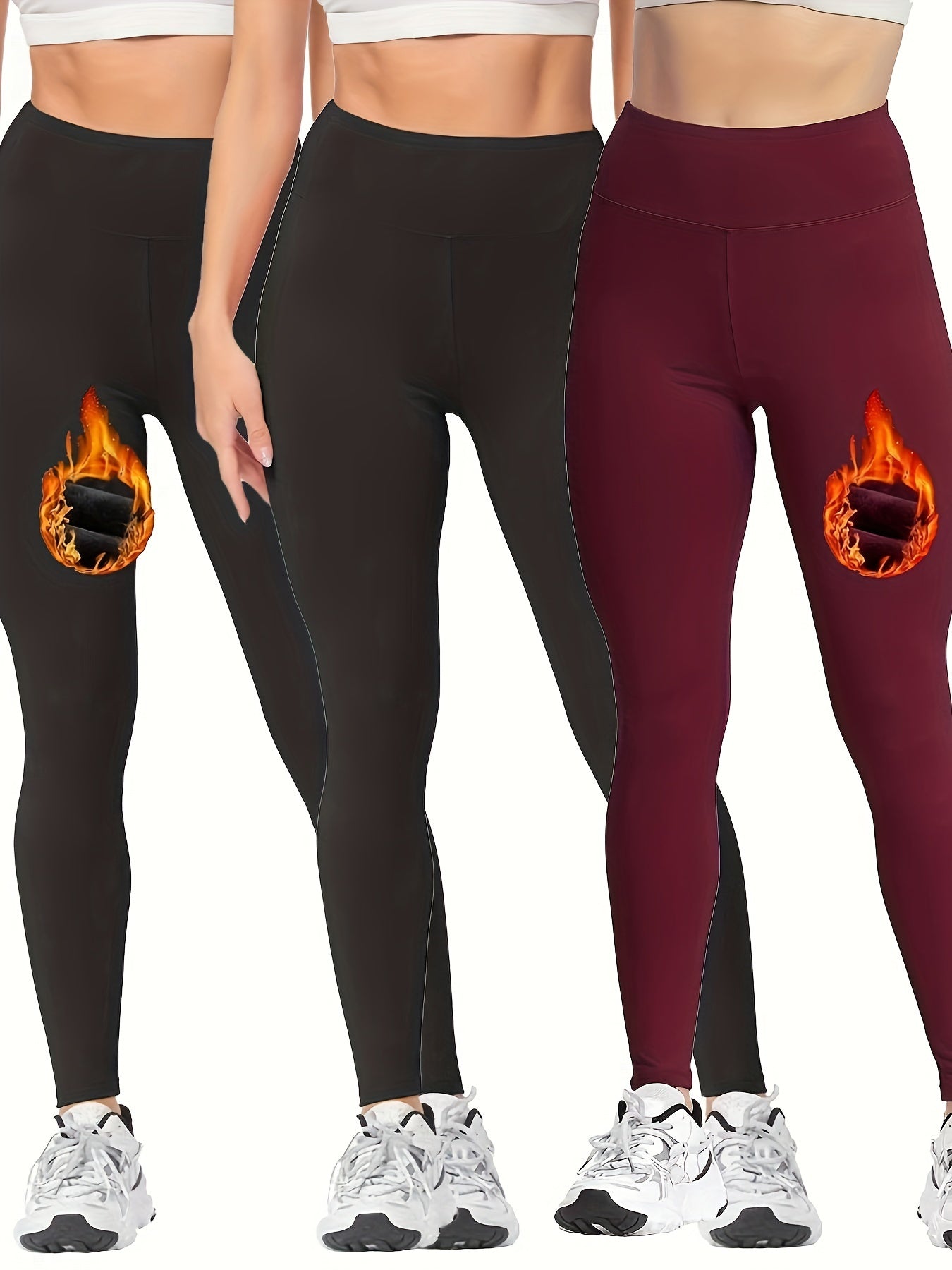 Plush Lined Tummy Control Shaping Pants Compression Slimming Thermal Underwear