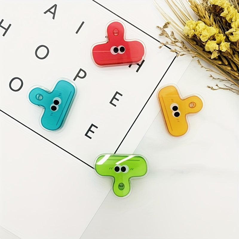 8pcs Transparent Acrylic Storage Clips for Office Stationery and Bookmarks