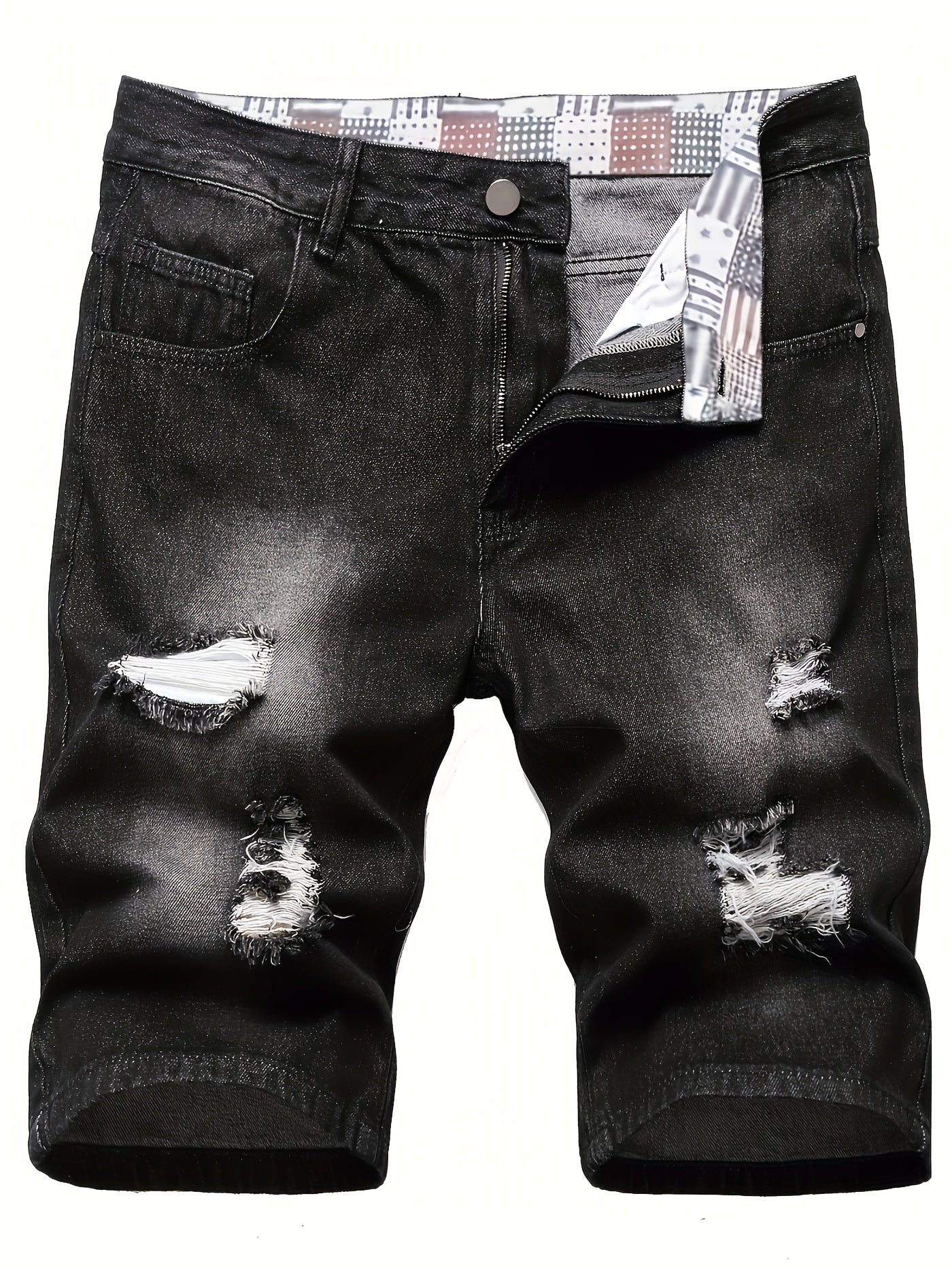 Men's Distressed Denim Shorts for Summer
