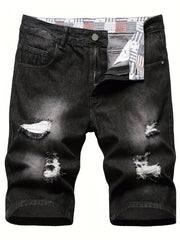 Men's Distressed Denim Shorts for Summer