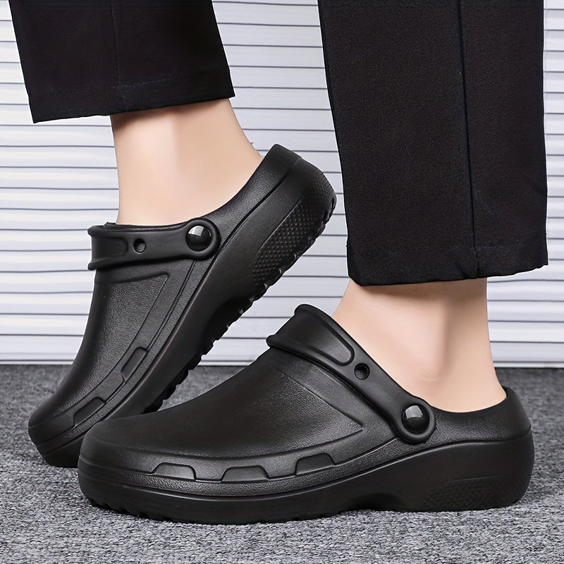 Men's Slip On Platform Clogs Garden Shoes Chef Nurse Work Shoes