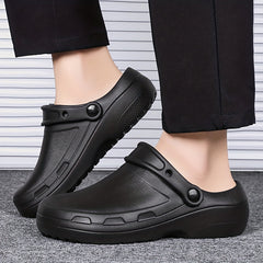 Men's Slip On Platform Clogs Garden Shoes Chef Nurse Work Shoes