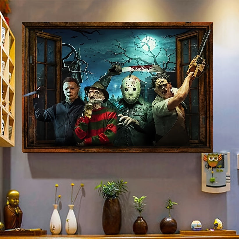 Halloween Movie Characters Diamond Painting Kit, 5D DIY Adult Horror Art Set