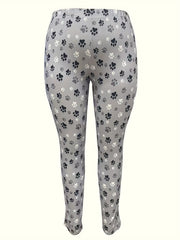 High Rise Paw Print Leggings