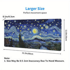 XXL Starry Night 3D Painting Mouse Pad Large Desk Protector