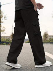 Men's Flap Pocket Cargo Pants Loose Fit