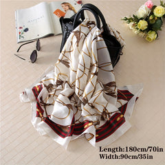 Vintage Printed Lightweight Scarf Wrap Sunscreen Beach Towel