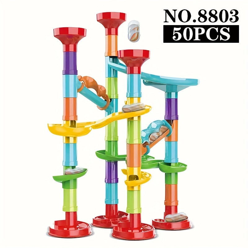 Trackball Slide Building Block Set Dark Glass Beads for Boys and Girls