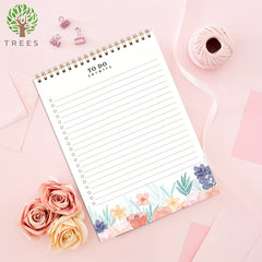Watercolor Floral Daily Planner Notepad
