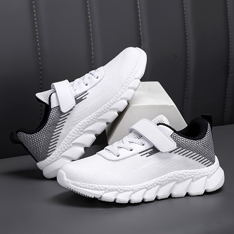 Girl's Breathable Woven Knit Sneakers for Outdoor Activities