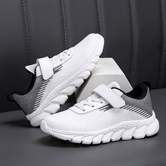 Girl's Breathable Woven Knit Sneakers for Outdoor Activities